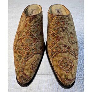 Matisse Sheryl Woven Tapestry Mule Boho Shoes Size 7M Leather Sole